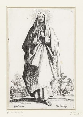 Christus, Maria en de apostelen by Jacques Callot