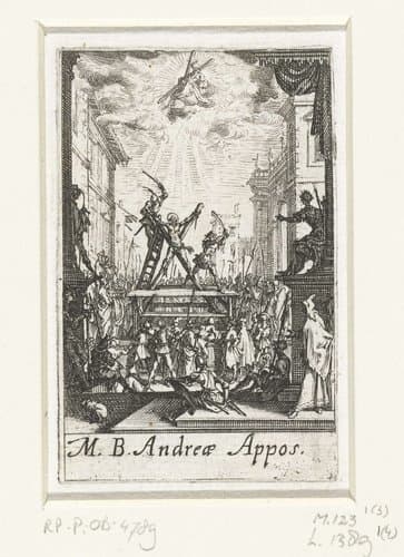 Het martelaarschap van Andreas by Jacques Callot