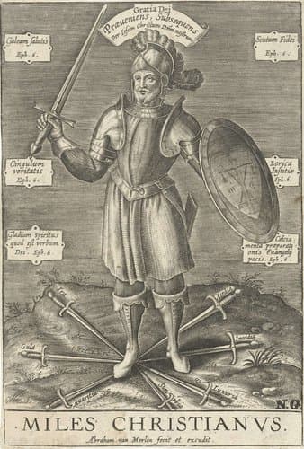 Strijder in de christelijke wapenrusting by Abraham van Merlen
