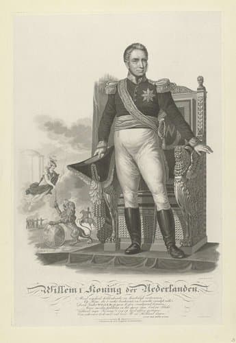 Portret van Willem I Frederik by Willem Hendrik Hoogkamer