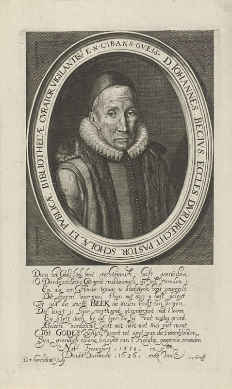 Portret van Johannes Becius by Dirk van Hoogstraten