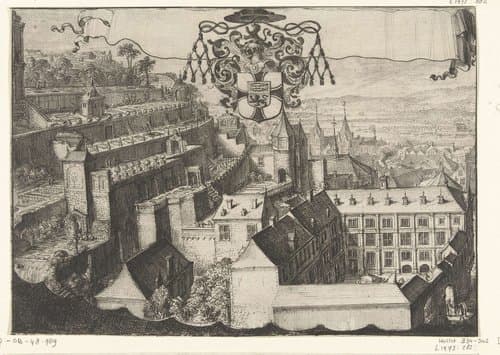Gezicht op kasteel Sint-André by Romeyn de Hooghe