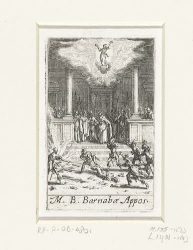 Het martelaarschap van Barnabas by Jacques Callot