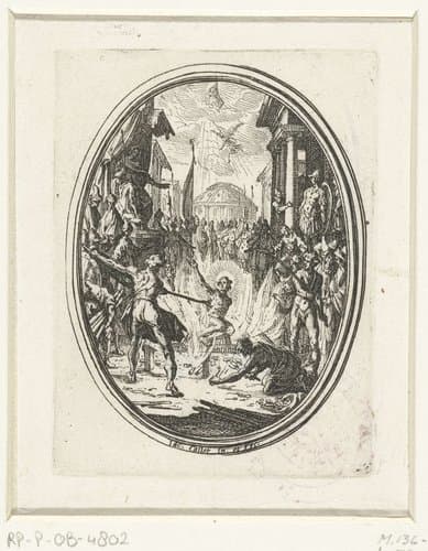Het martelaarschap van de Heilige Laurentius by Jacques Callot