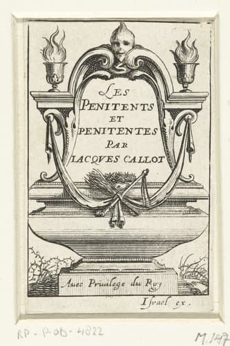 Titelprent voor prentreeks 'De boetvaardige heiligen' by Abraham Bosse