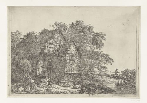 De kleine brug by Jacob Isaacksz van Ruisdael