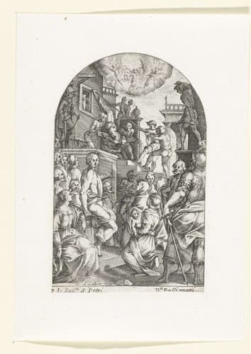 De marteldood van Petrus by Jacques Callot
