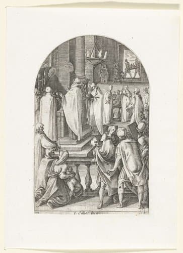 De mis van de Heilige Basilius by Jacques Callot