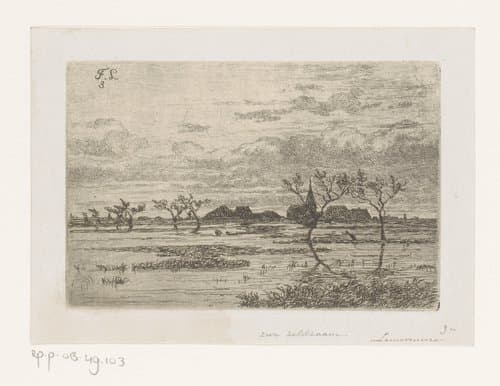 Overstroming in de polders by Jean Pierre François Lamorinière