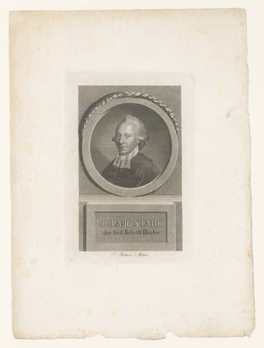 Portret van Johann August Starck by Samuel Gottlob Kuetner
