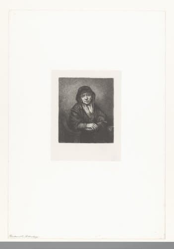 Portret van een onbekende oude vrouw by Nikolay Semyonovich Mosolov