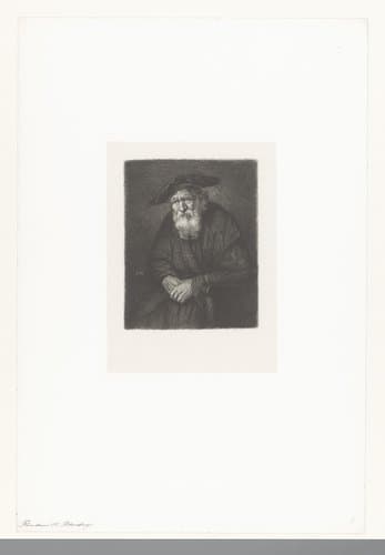Portret van een oude Joodse man by Nikolay Semyonovich Mosolov