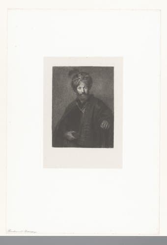 Portret van een onbekende man met tulband by Nikolay Semyonovich Mosolov