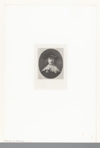 Portret van jonge man met hoed en kanten kraag by Nikolay Semyonovich Mosolov