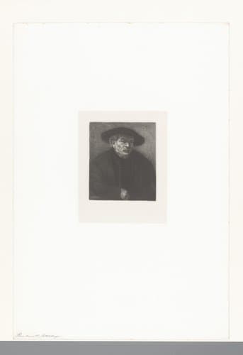 Portret van een onbekende oude man met baret by Nikolay Semyonovich Mosolov