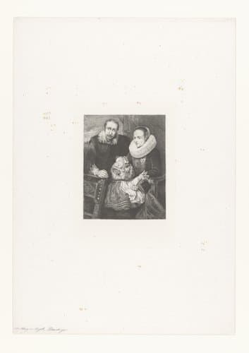Portret van een onbekende familie by Nikolay Semyonovich Mosolov
