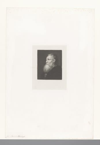 Portret van een oude man by Nikolay Semyonovich Mosolov