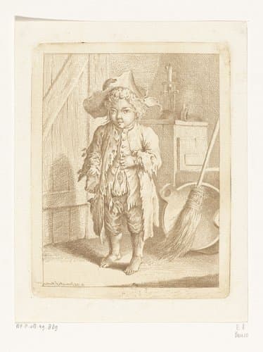 Bedeljongen bij de koetspoort by Daniel Nikolaus Chodowiecki