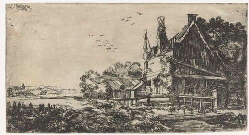 Huis met de drie schoorstenen by Pieter de With