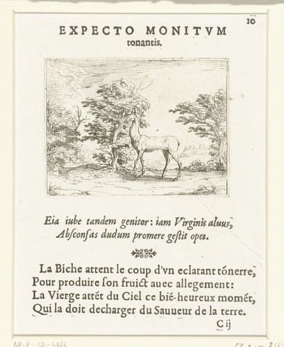 Hinde in een bos by Jacques Callot