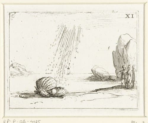 Oester op een strand by Jacques Callot