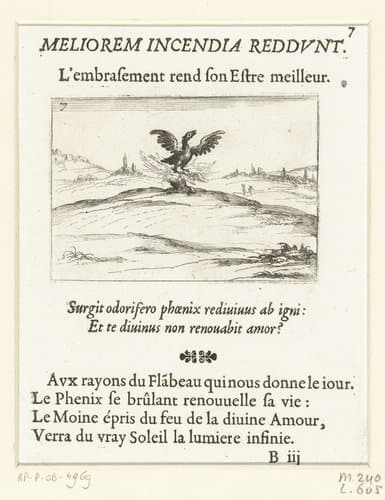Meliorem incendia reddunt/L'embrasement rend son Estre meilleur by Jacques Callot