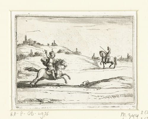 Twee ruiters by Jacques Callot