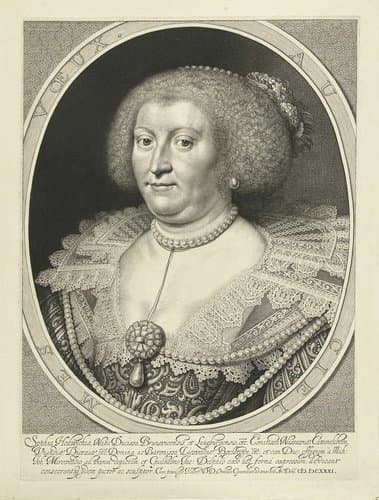 Portret van Sophia Hedwig van Brunswijk-Wolfenbüttel by Willem Jacobsz Delff