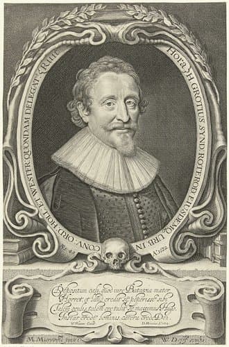 Portret van Hugo de Groot op 49-jarige leeftijd by Willem Jacobsz Delff