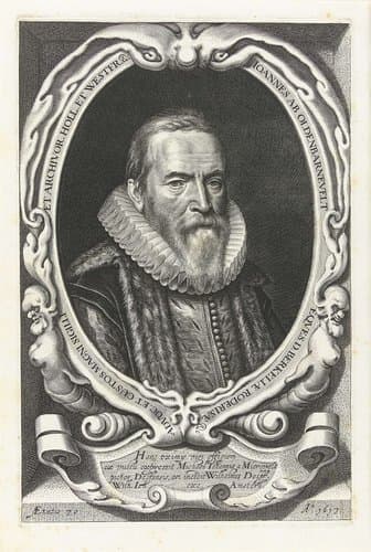 Portret van Johan van Oldenbarnevelt op 70-jarige leeftijd by Willem Jacobsz Delff