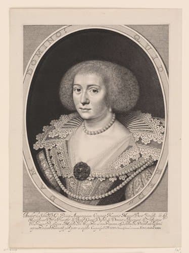 Portret van Amalia van Solms by Willem Jacobsz Delff