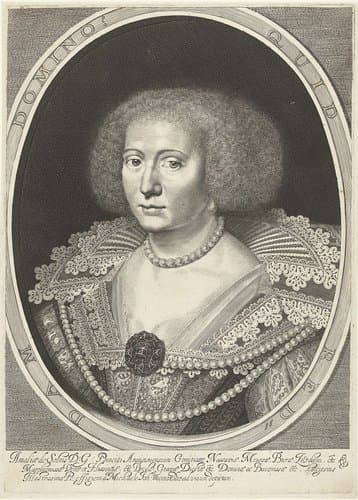Portret van Amalia van Solms by anonymous