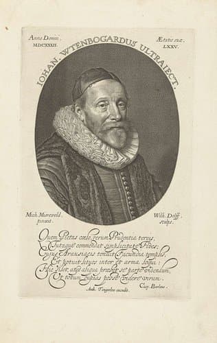 Portret van Johannes Wtenbogaert op 75-jarige leeftijd by Willem Jacobsz Delff