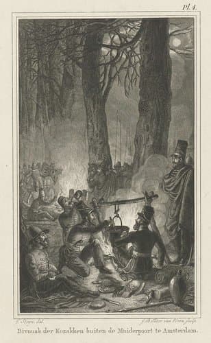 Soldaten tijdens de maaltijd by Jan Baptist Tetar van Elven