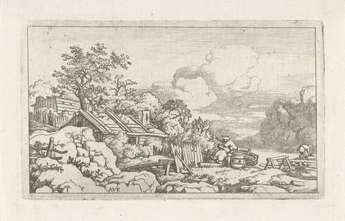 De hut van de timmerman by Allaert van Everdingen