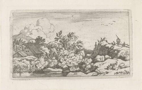 De geitenhoeder by Allaert van Everdingen
