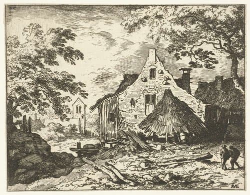 Hooiberg bij het huis by Allaert van Everdingen
