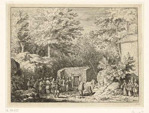 Gezicht op de bron van Sauvenière by Allaert van Everdingen