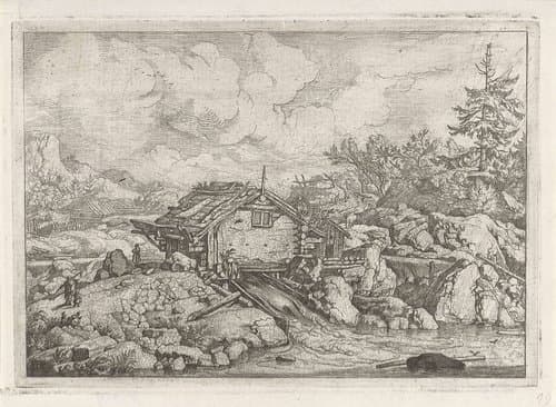 Watermolen by Allaert van Everdingen