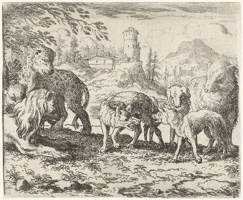 Reinaert de vos veroordeeld by Allaert van Everdingen