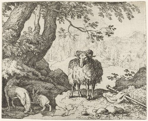 Reinaert de vos bij zijn hol by Allaert van Everdingen
