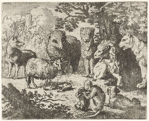 Belijn arriveert aan het hof by Allaert van Everdingen