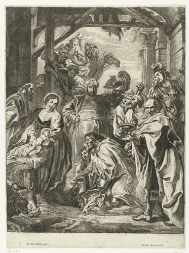 Aanbidding der koningen by Remoldus Eynhoudts
