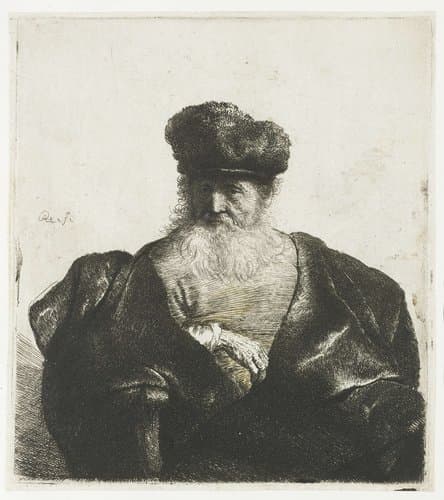 Old man with beard by Rembrandt van Rijn