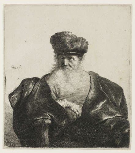 Old man with beard by Rembrandt van Rijn