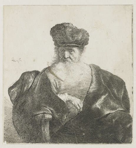 Old man with beard by Rembrandt van Rijn