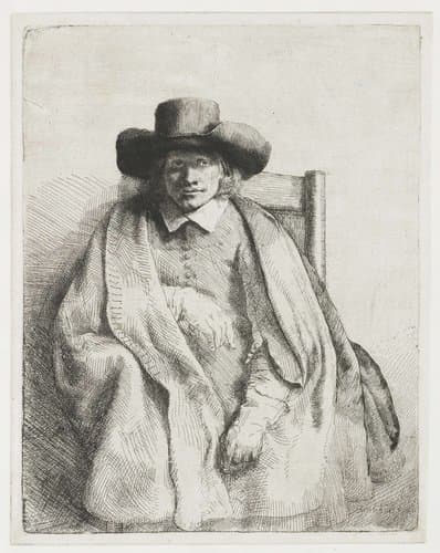 Clement de Jonghe, printseller by Rembrandt van Rijn