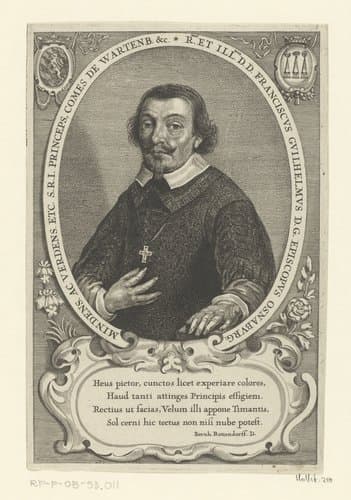 Portret van Franz Wilhelm von Wartenberg by Jonas Suyderhoef; Lucas Kilian