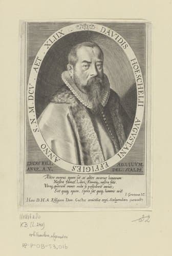 Portret van David Höschel op 48-jarige leeftijd by Lucas Kilian