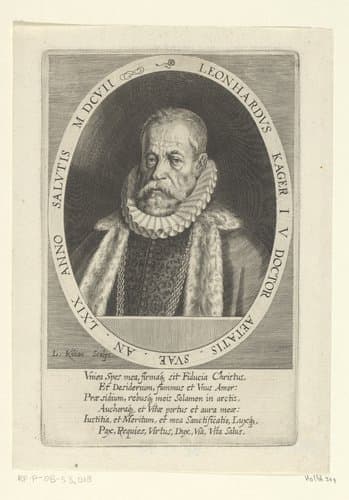 Portret van Leonhard Kager op 69-jarige leeftijd by Lucas Kilian